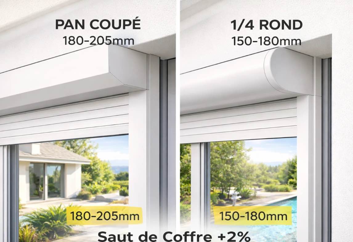 Comparaison Pan Coupé et Pan 1/4 Rond